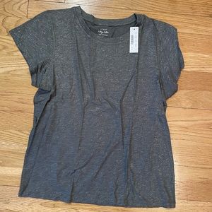J. Crew Silver/Gray Metallic T-shirt NWT Size L